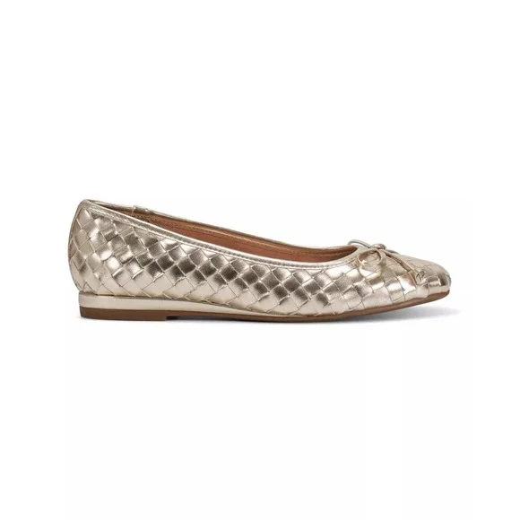 Easy Spirit Gold Woven Ballet Flats Metallic Slip On Shoes Dayanna 9m / S26246 - Picture 2 of 5